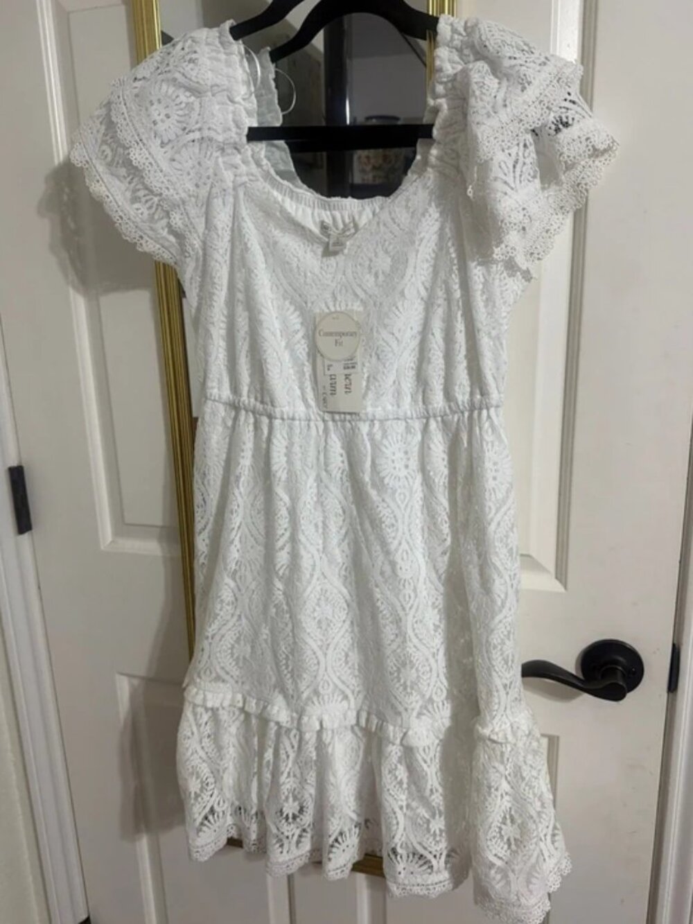 White lace, summer dress